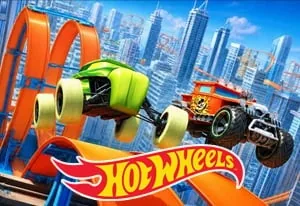 Hot Wheels Race Off Multiplayer artwork showing a racing challenge for friends