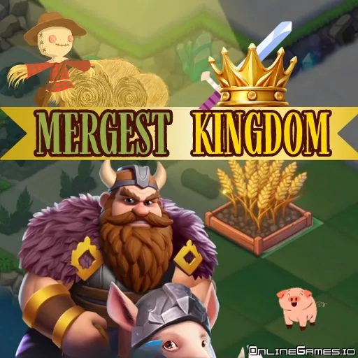 Mergest Kingdom artwork showing a crowned character and a colorful merge world